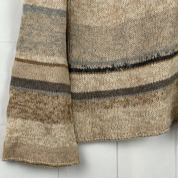 J. Jill Tan Striped Cardigan Size M - Picture 3 of 7